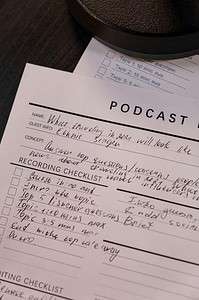 Writing on Paper with Podcast Planner
